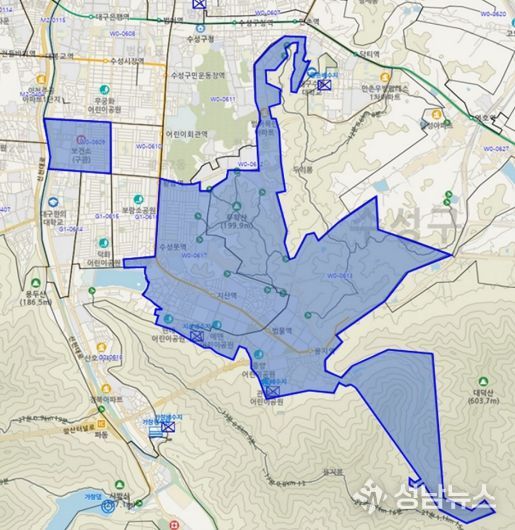 흐린 물 출수 예상지역 위치도