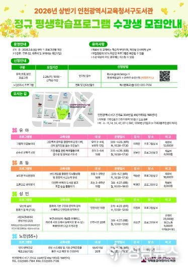 상반기 평생학습프로그램 학습자 모집