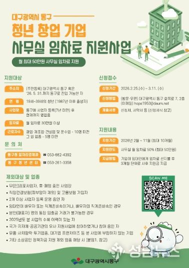 청년 창업자 사무실 임차료 지원 사업