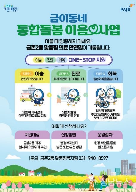 파주시 금촌2동, '맞춤형 보조기구 지원'으로 복지 사각지대 주민 일상 회복 돕는다