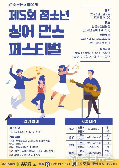 김해시청소년수련관, 지역 청소년 문화·예술의 장 ‘제5회 싱어 댄스 페스티벌’ 개최