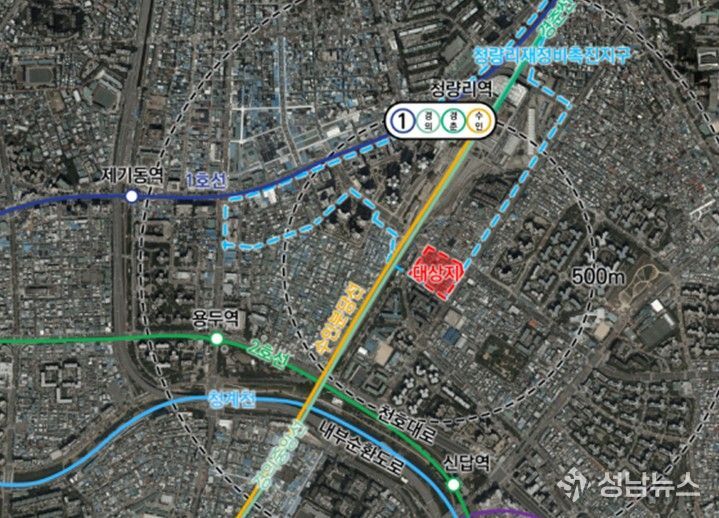 전농12재정비촉진구역 위치도